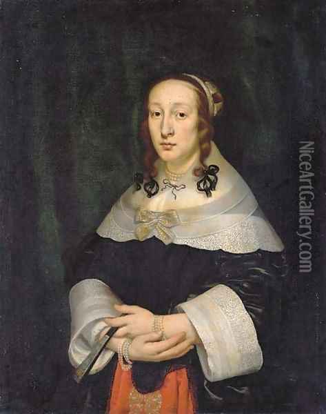 Portrait of a lady Oil Painting - Cornelius Janssens Van Ceulen