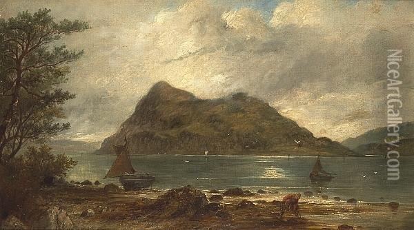 A View Of Holy Island, Isle Of Arran Oil Painting - Edward Charles Williams