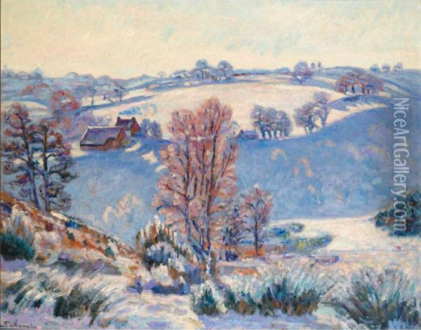 Gelee Blanche A Crozant Oil Painting - Armand Guillaumin