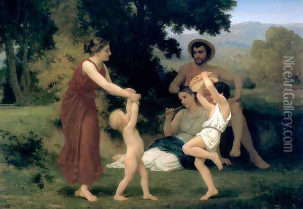 Pastorale (Pastoral) Oil Painting - William-Adolphe Bouguereau