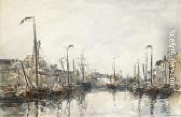 Le Bassin A Bruxelles Oil Painting - Eugene Boudin