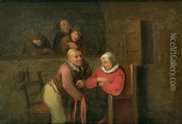 Der Zudringliche Liebhaber Oil Painting - Egbert van Heemskerck the Elder