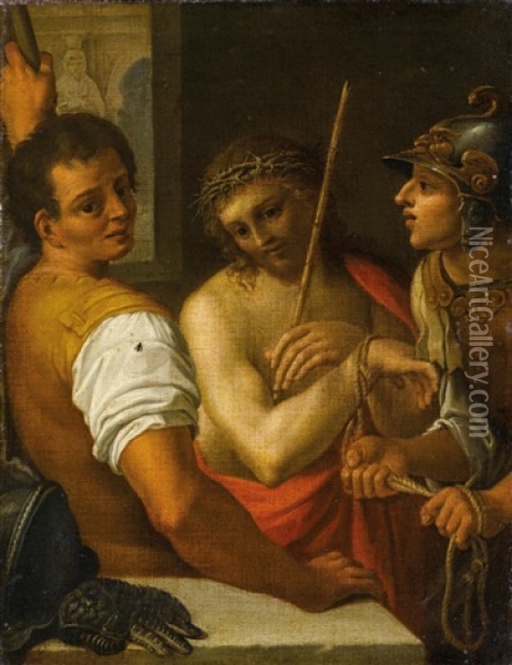 Ecce Homo Oil Painting - Bartolomeo Schedoni