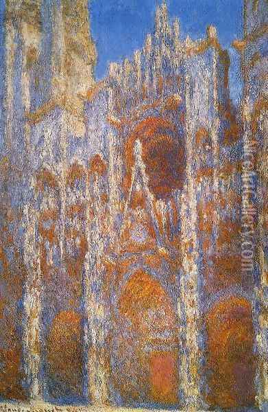 Rouen Cathedral, Sunlight Effect Oil Painting - Claude Oscar Monet