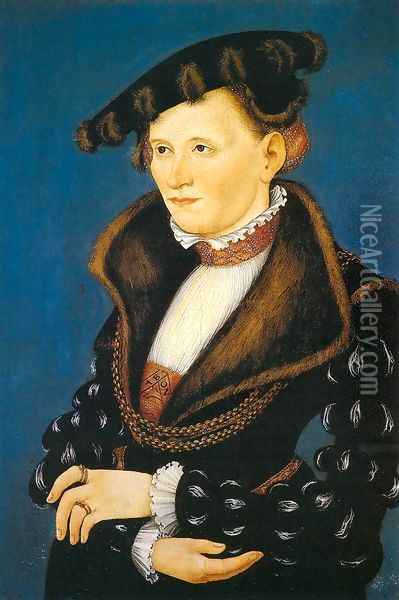 Portrait of a Woman 2 Oil Painting - Lucas The Younger Cranach