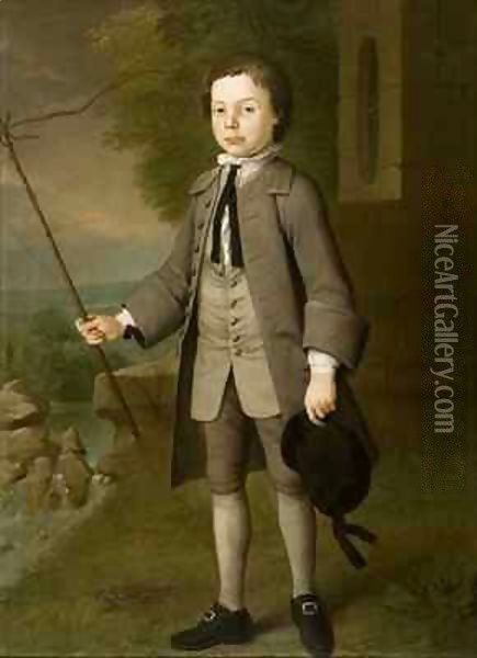 Sir Frederick Evelyn as a Boy Oil Painting - George Beare