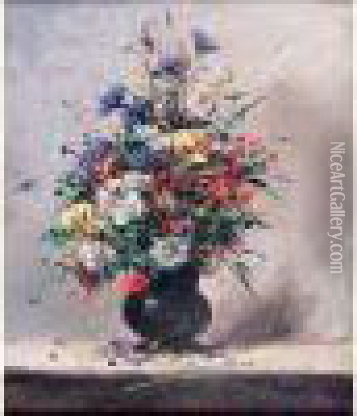 Bouquet Champetre Oil Painting - Eugene Henri Cauchois