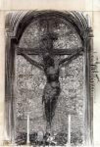 Krucyfiks Krolowej Jadwigi W Katedrze Wawelskiej Oil Painting - Leon Wyczolkowski