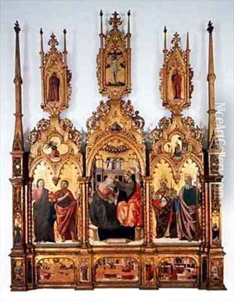 Coronation of the Virgin Oil Painting - Agnolo & Bartolomeo degli Erri