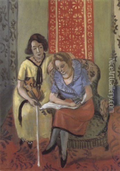 Deux Musiciennes Oil Painting - Henri Matisse
