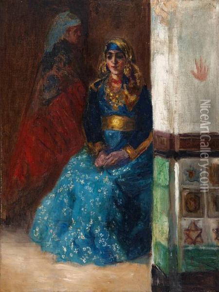 La Marieejuive Marocaine Oil Painting - Alexandre Lunois