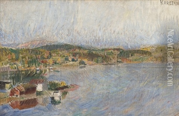 From Konglungen In Asker Oil Painting - Ludvig Peter Karsten