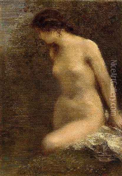 Small Brunette Bather Oil Painting - Ignace Henri Jean Fantin-Latour