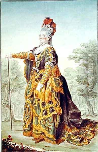 Mademoiselle Chevalier 1720-99 2 Oil Painting - Louis Carrogis Carmontelle