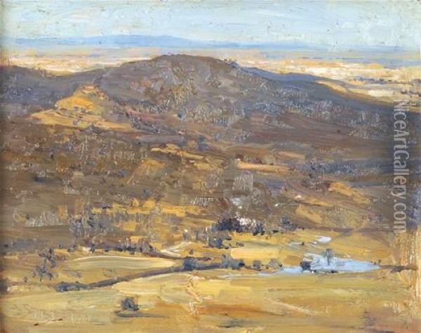 Study For Australia Felix Oil Painting - Arthur Ernest Streeton