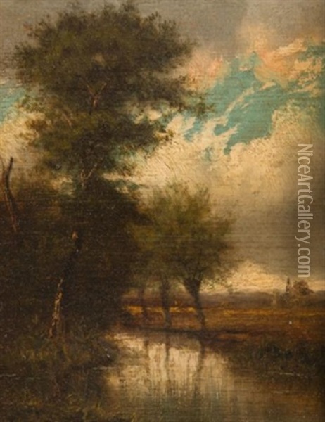 Paysage (pair) Oil Painting - Jules Dupre