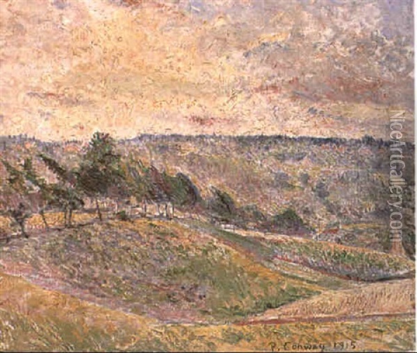 Dawn At Bourne, Near Farnham, Surrey Oil Painting - James Brown