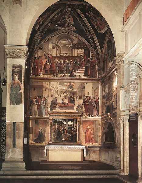 View Of The Sassetti Chapel Oil Painting - Domenico Ghirlandaio