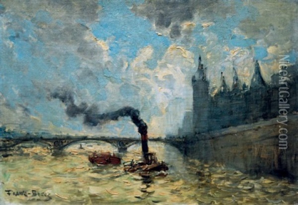 La Seine Et La Conciergerie Oil Painting - Frank Myers Boggs