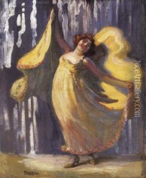 Dancer Oil Painting - Janos Thorma
