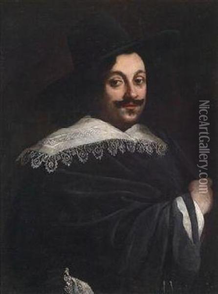 Portrait Of A Nobleman Oil Painting - Orazio Fidani
