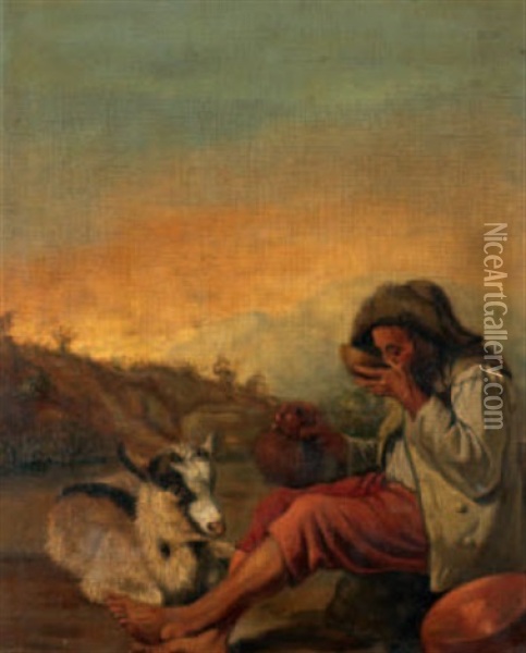Ristoro Del Pastore Oil Painting - Francesco Londonio