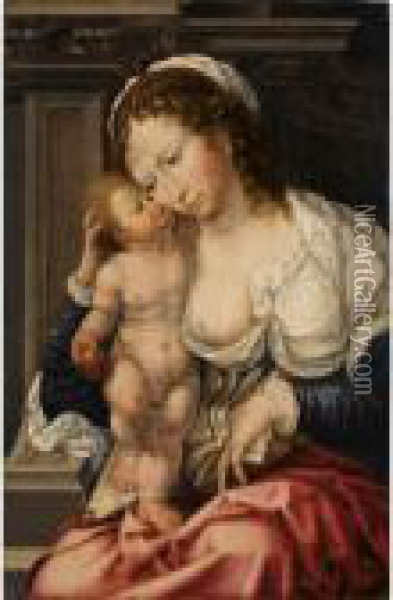 The Virgin And Child Oil Painting - Jan Mabuse
