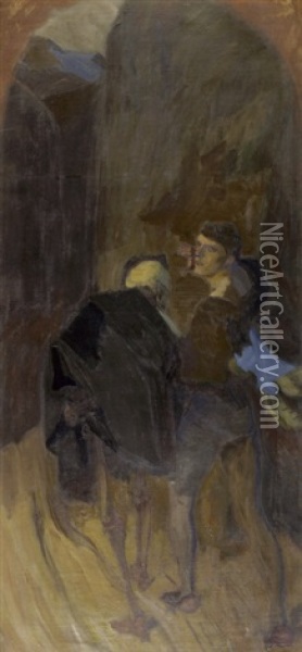 Der Duellant Mit Dem Tod Oil Painting - Robert Von Haug