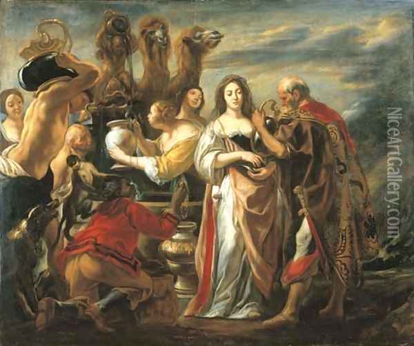 Rebecca at the Well Oil Painting - Jacob Jordaens