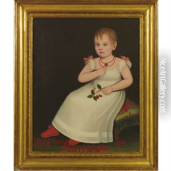 Portrait Of Mary Margaret Deuel Oil Painting - Ammi Phillips