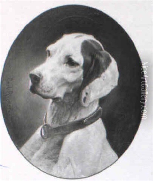 Flambeau - A Dog Portrait Oil Painting - Carl Reichert