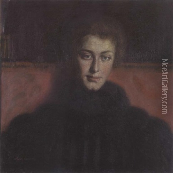 Damenportrat Oil Painting - Ernst Ludwig Kirchner