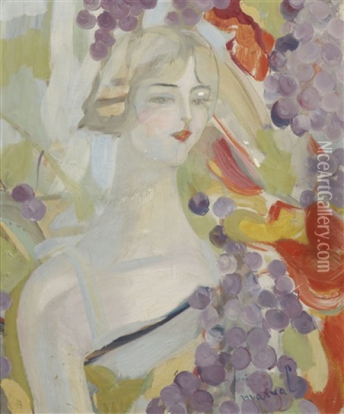Portrait De Jeune Femme, La Faunesse Oil Painting - Jacqueline Marval
