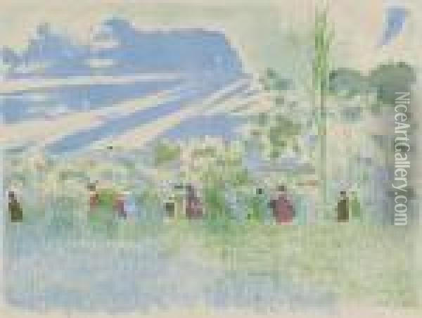 A Travers Champs Oil Painting - Jean-Edouard Vuillard