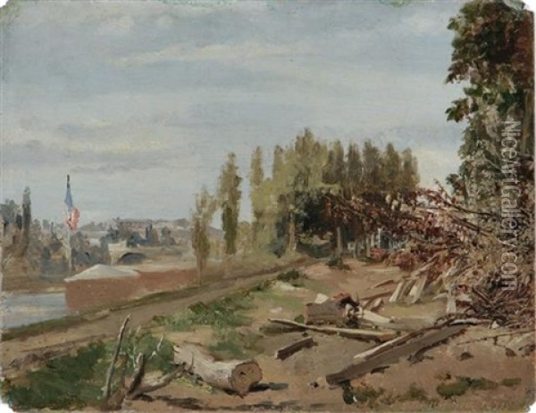 Landscape: Boulogne Oil Painting - Conrad Wise Chapman