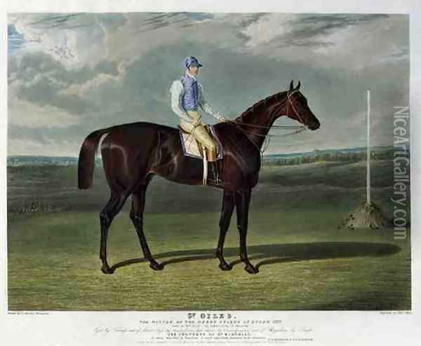 'St. Giles', the Winner of the Derby Stakes at Epsom, 1832 Oil Painting - John Frederick Herring Snr