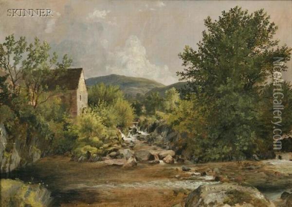 The Old Mill Oil Painting - Jasper Francis Cropsey