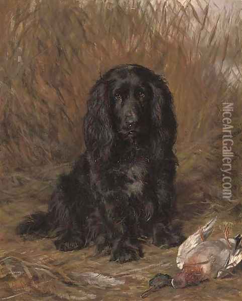 A well-behaved spaniel Oil Painting - David George Steell