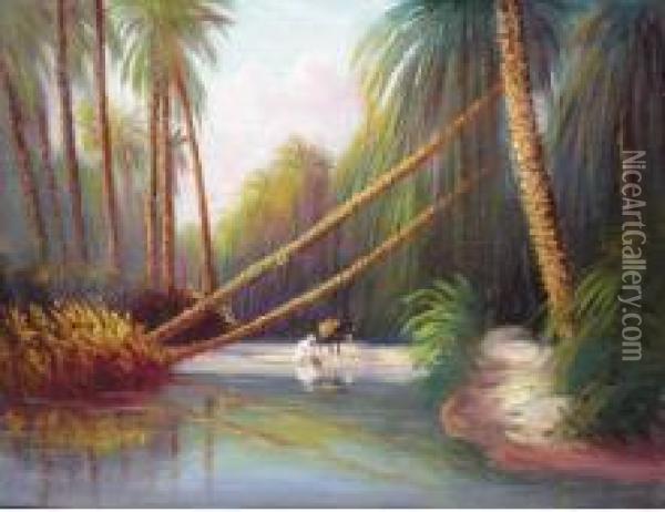 L'oasis Oil Painting - Vincent Manago