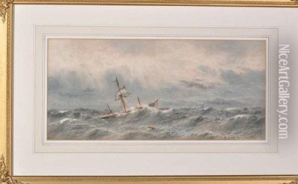 In Stormy Seas Oil Painting - William Thomas Nicholas Boyce