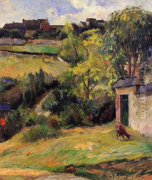 Rouen Suburb Oil Painting - Paul Gauguin