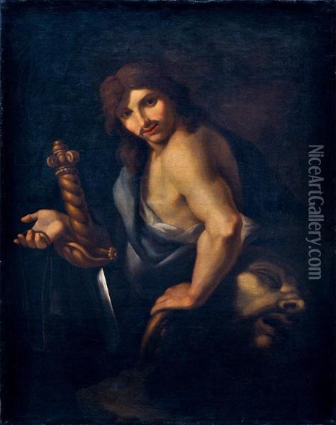 David And Goliath Oil Painting - Giacomo Farelli