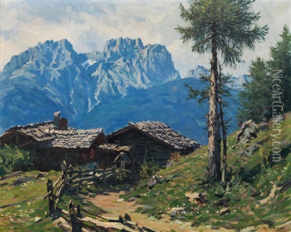 Blick Auf Die Lienzer Dolomiten Oil Painting - Karl Ludwig Prinz