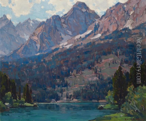 Rugged Peaks Oil Painting - Edgar Alwin Payne
