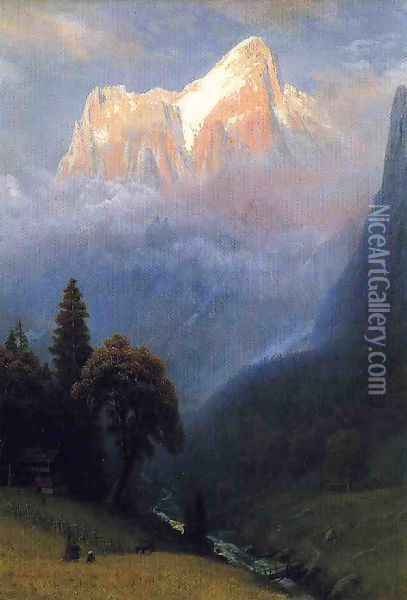 Storm Among The Alps Oil Painting - Albert Bierstadt