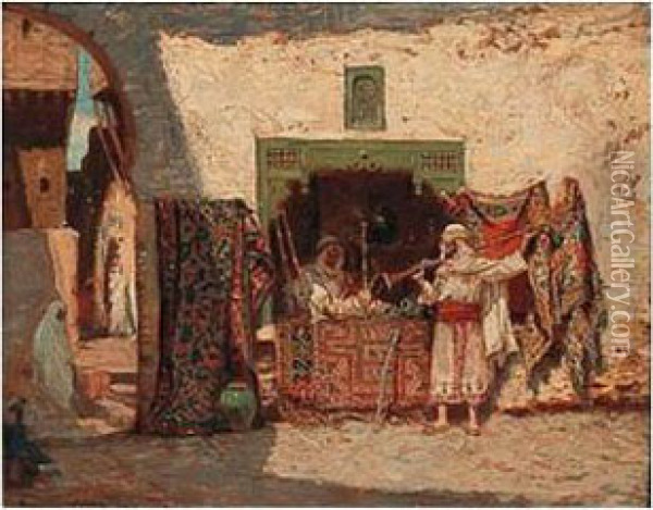 The Rug Merchant Oil Painting - Addison Thomas Millar