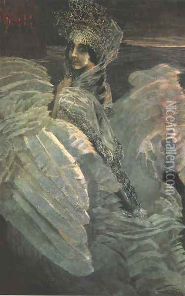 The Swan Princess, 1900 Oil Painting - Mikhail Aleksandrovich Vrubel