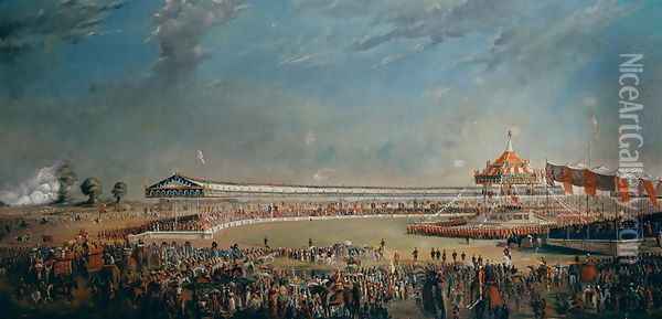 Delhi Durbar, celebration on the occasion of Queen Victoria becoming Empress of India, 1877 Oil Painting - Alexander Caddy