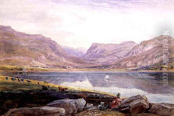 Tal-y-llyn, North Wales, 1831 Oil Painting - David Cox
