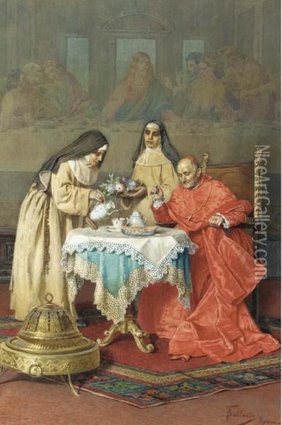 The Cardinal's Tea-time Oil Painting - Federico Ballesio